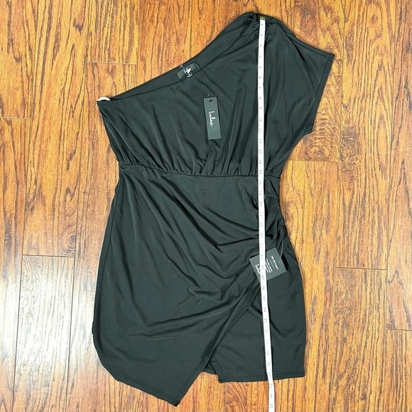 Lulus Hit the Town Black One Shoulder Tulip Mini Dress Size XL - Picture 13 of 16